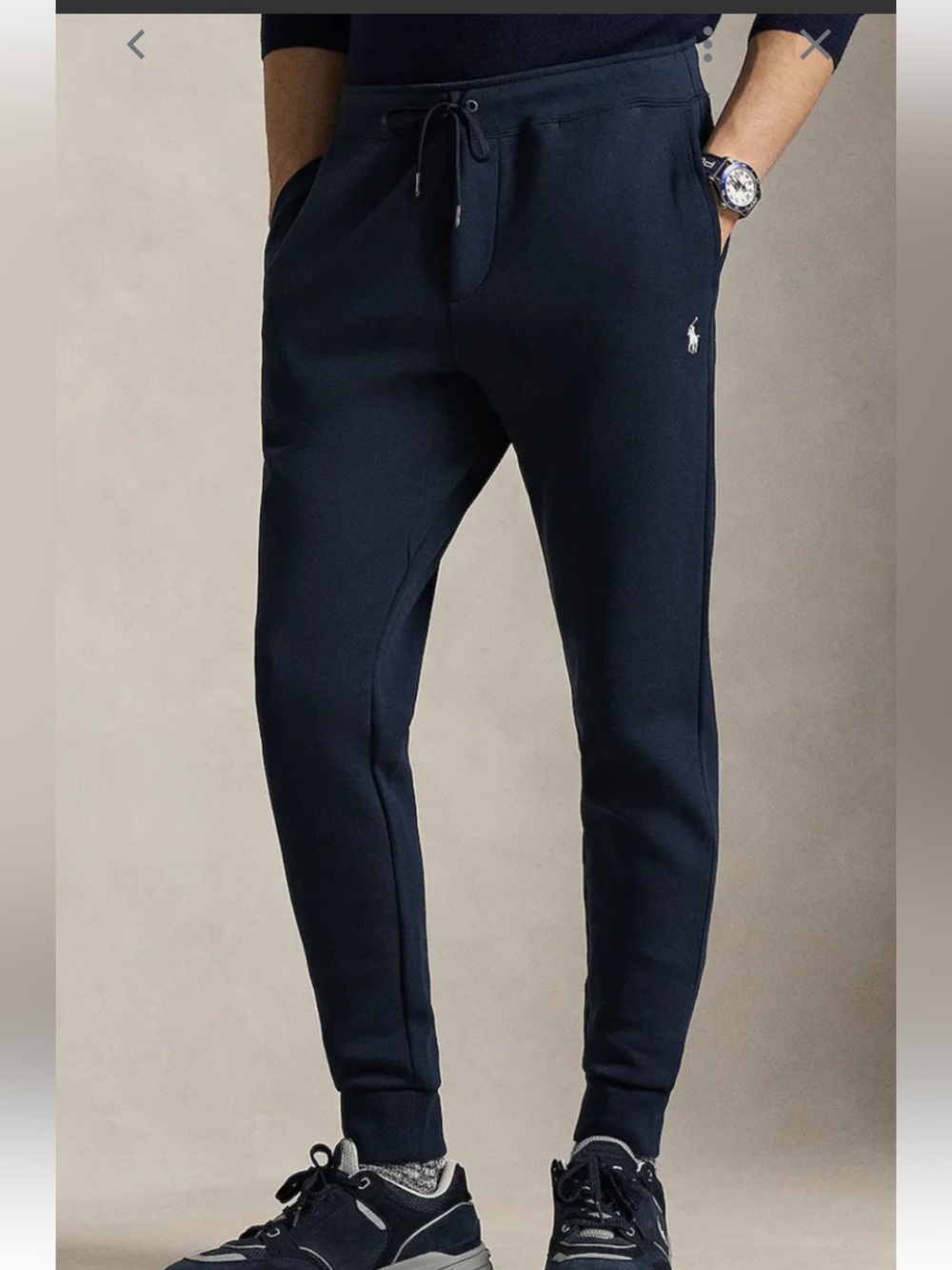 Polo by Ralph Lauren Men's Dark Navy Drawstring Jogger Pants Casual outfits